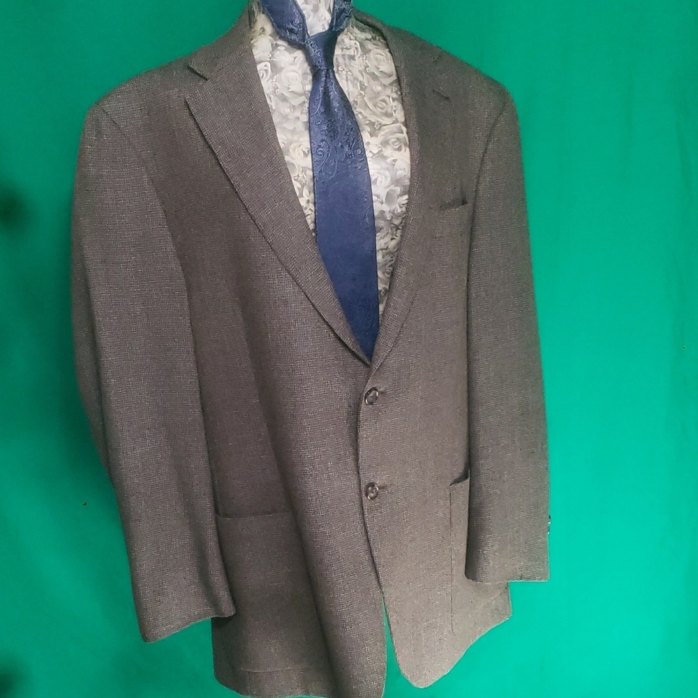 Hart Schaffner Marx for Dillards Brown Tweed Sport Coat 48L - Picture 8 of 12